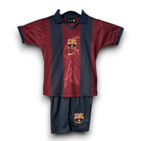 Completo Retrò Travis Scott x FC Barcelona per Bambini 2000/01 Home Skeleton