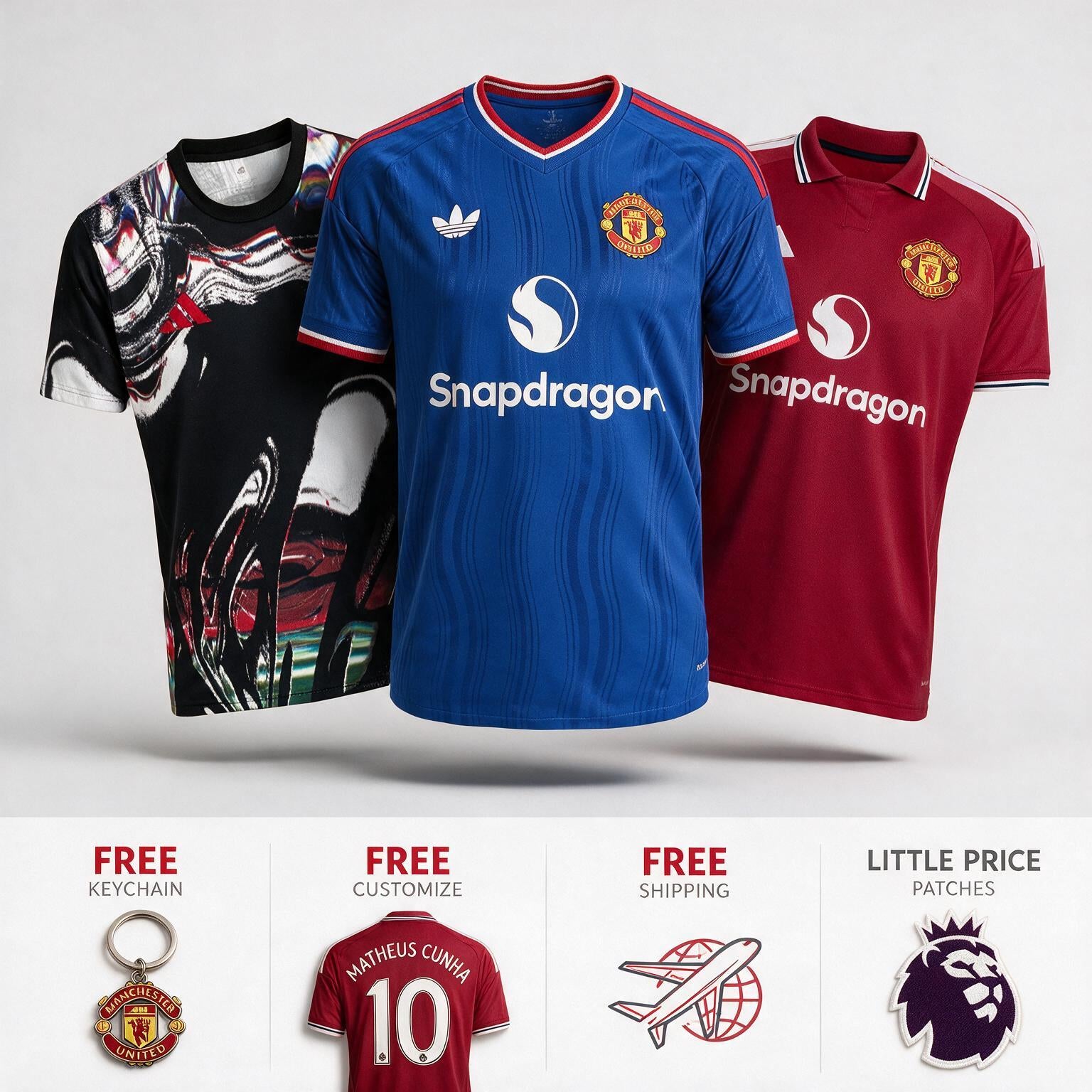 Combo Manchester United 26/27 - Home, Away and Training
