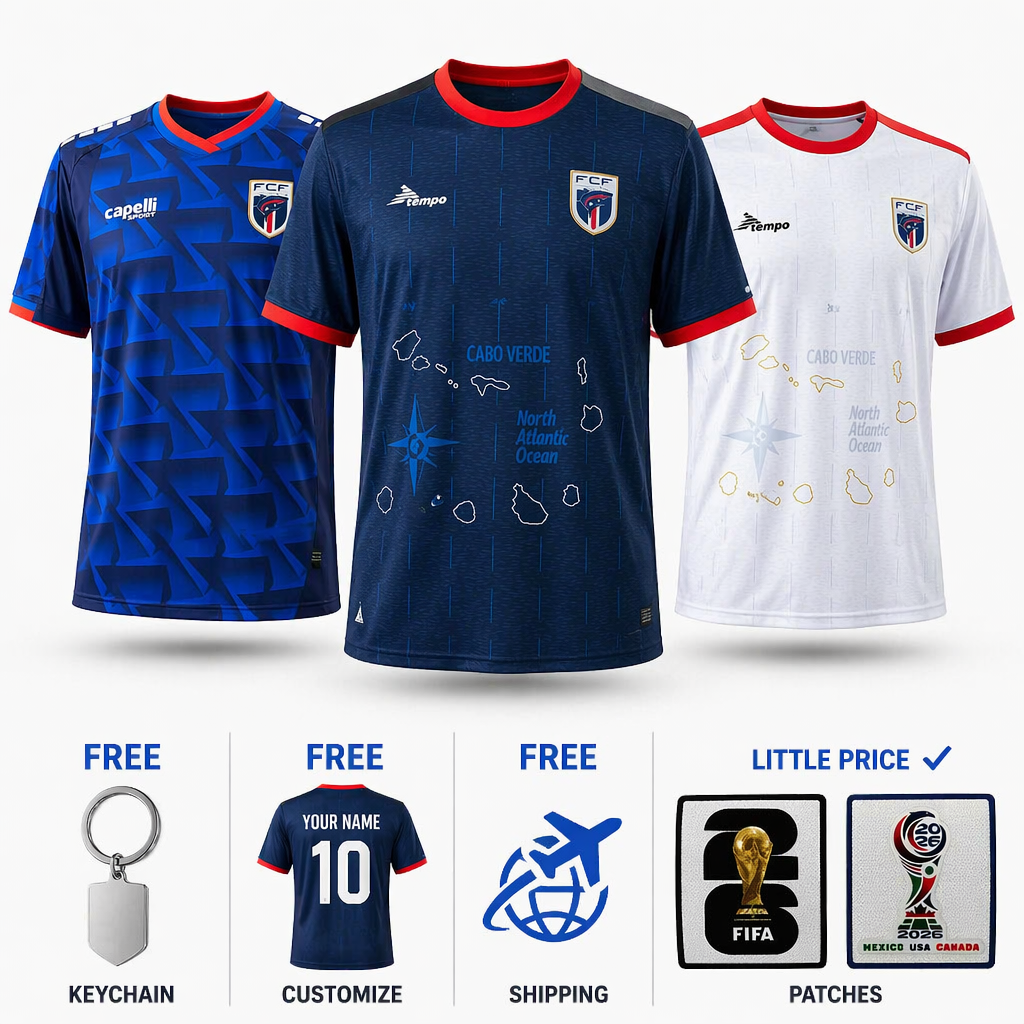 COMBO Cape Verde Fifa World Cup 2026- Home 26/27, Away 26/27 and Thrird 26/27