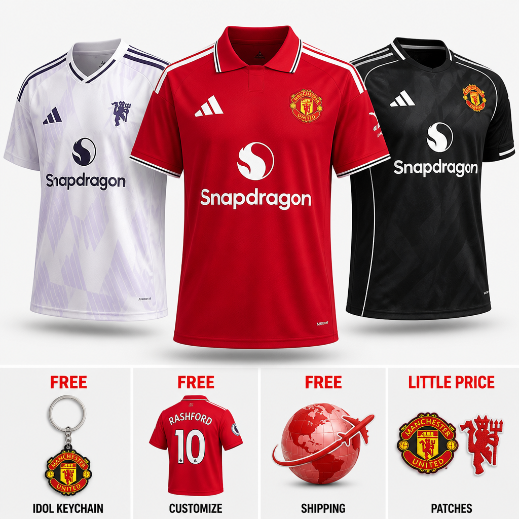 COMBO Manchester United 25/26 - Local, Visitante, Tercera y Especial