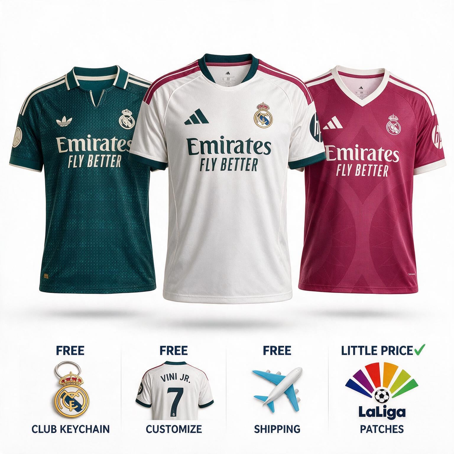 Combo Real Madrid 26/27 - Home, Away and Third