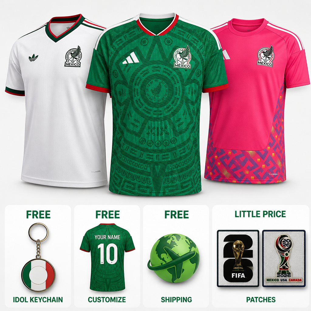 COMBO Mexico Fifa World Cup 2026- Home 26/27, Away 26/27 and Goalkeeper 26/27