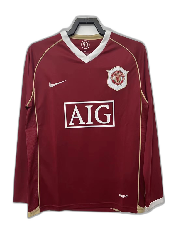 Manchester United 06/07 I Maglia Casa - Versione Retrò a Manica Lunga