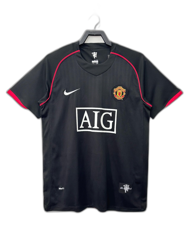 Camiseta Manchester United 07/08 Negra II Visitante - Versión Retro