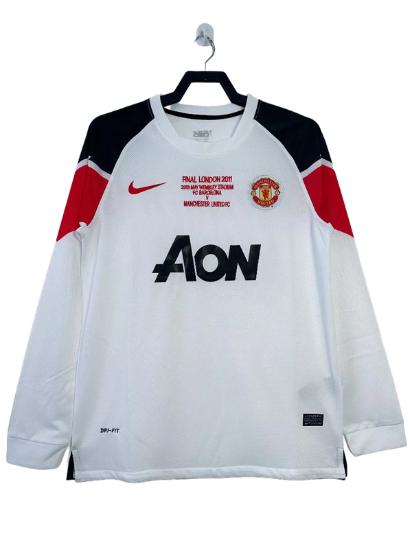 Manchester United 10/11 II Camiseta de Visitante - Versión Retro Manga Larga