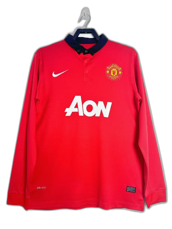 Manchester United 13/14 I Camiseta de local - Versión retro de manga larga