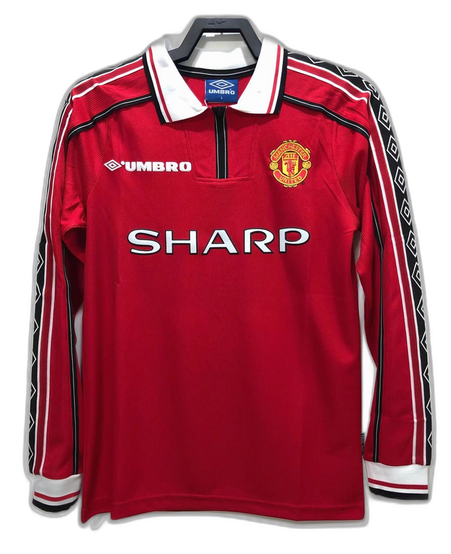 Manchester United 1998 I Camiseta de Local - Versión Retro Manga Larga
