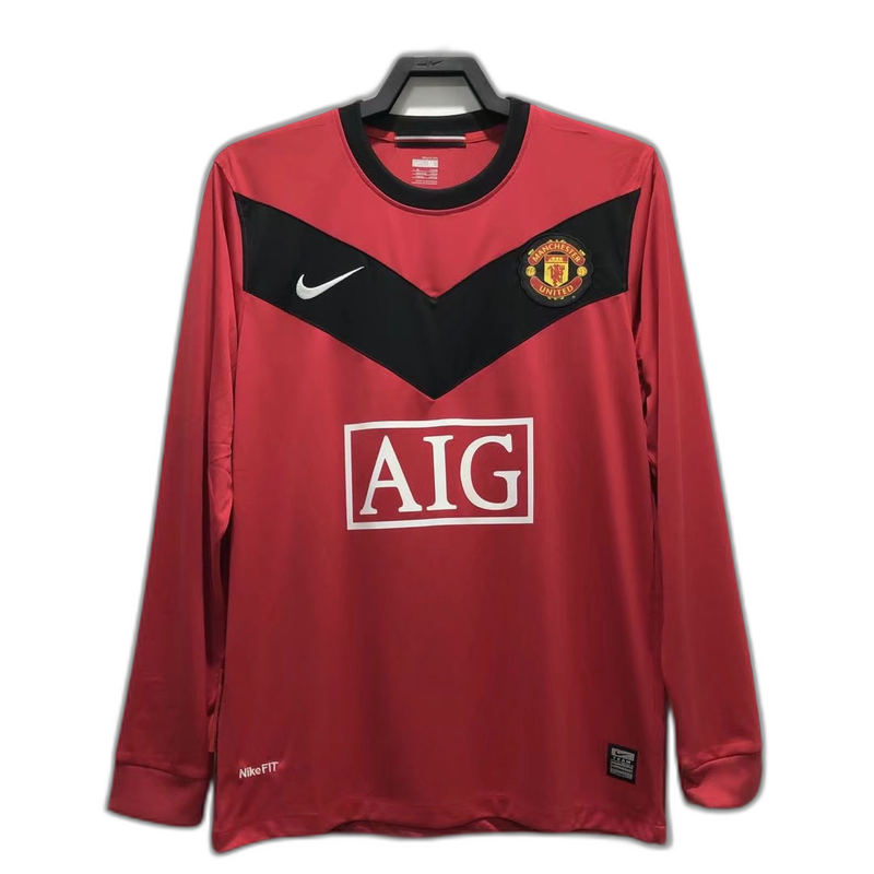 Manchester United 2010 I Camiseta Local - Versión Retro de Manga Larga