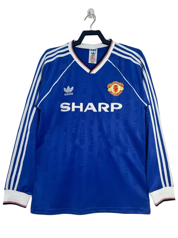 Camiseta de visitante retro de manga larga del Manchester United 88/90 II