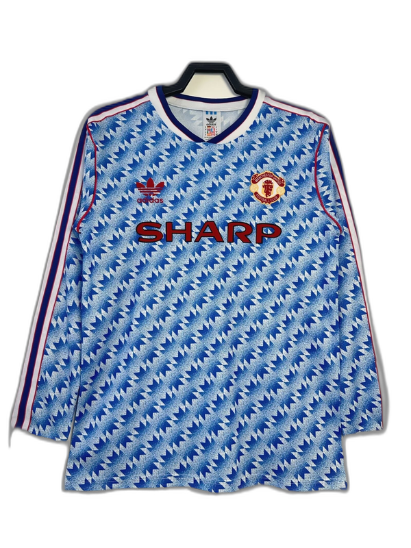 Camiseta Retro Manchester United 90/92 II Visitante - Manga Larga