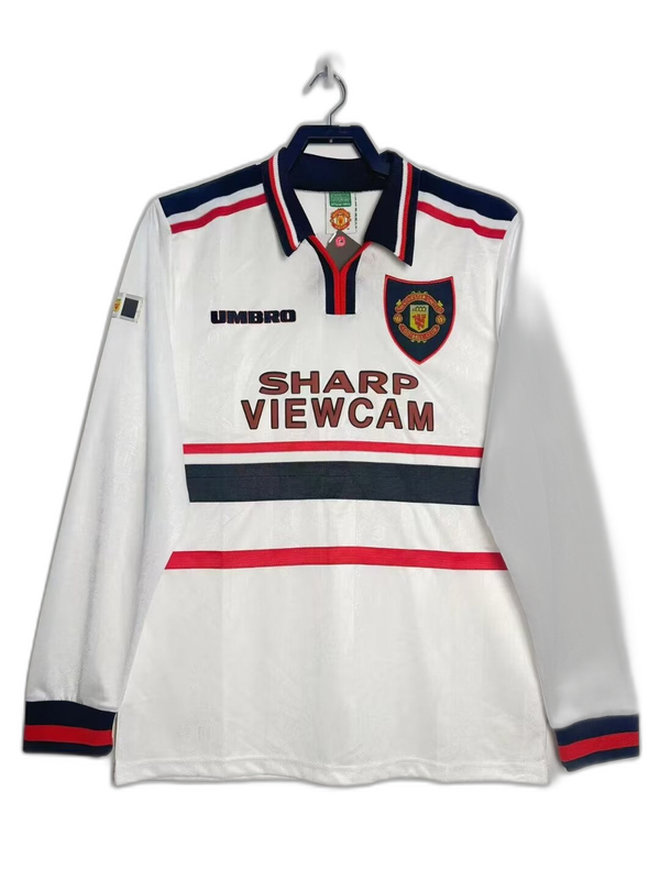 Camiseta Visitante Manchester United 98/99 II - Versión Retro Manga Larga