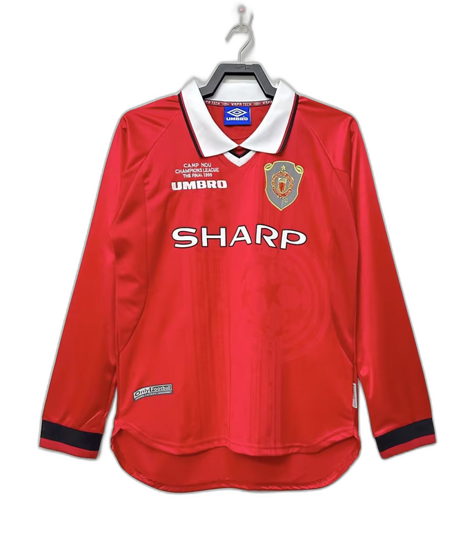 Manchester United 99/00 I Camiseta Local - Versión Retro Manga Larga