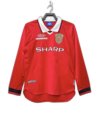 Manchester United 99/00 - Maglia Home Manica Lunga Versione Retro