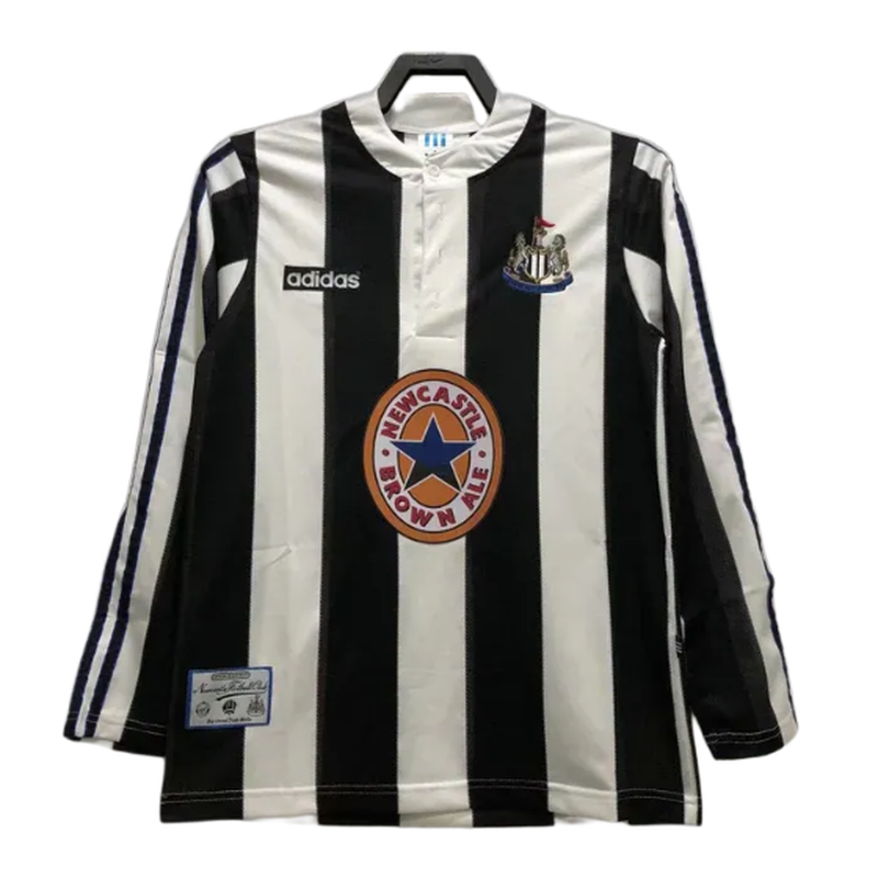 Newcastle United 95/97 I Maglia Home - Versione retrò a maniche lunghe