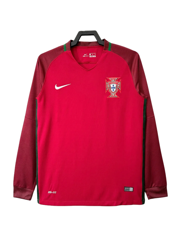 Portugal 2016 I Camiseta de Local - Versión Retro de Manga Larga