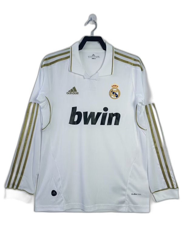 Real Madrid 11/12 I Camiseta de Local - Versión Retro Manga Larga