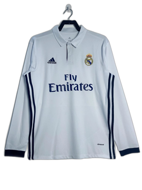 Real Madrid 16/17 I Camiseta de Local - Versión Retro Manga Larga
