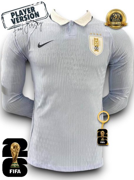 Uruguay Maglia Versione Giocatore Mondiali 2026 - Manica Lunga